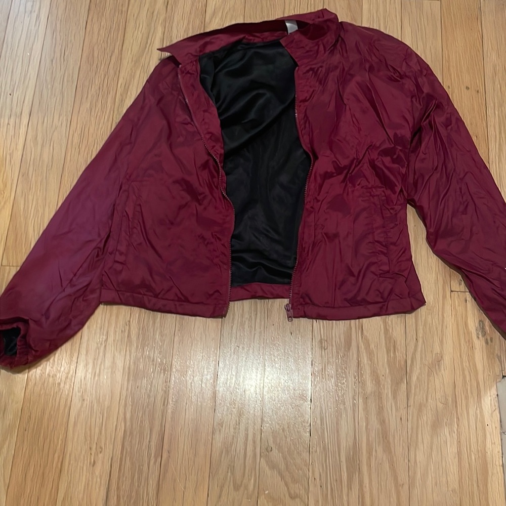 ace apparel burgundy windbreaker